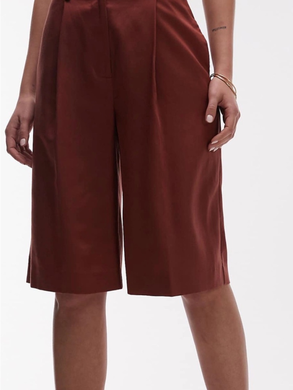 Topshop Terracotta Longline Shorts